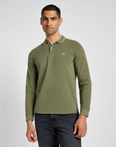 Męska Koszulka Lee LS Pique Polo Mercantile Green 112355667 L61V008526